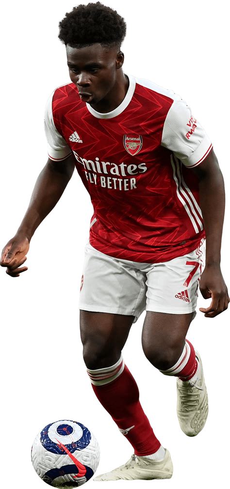 Bukayo Saka Arsenal football render - FootyRenders