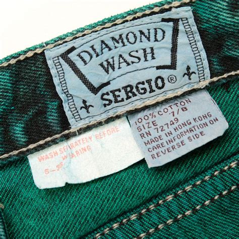 Rare Vintage SERGIO Diamond Wash Acid Washed Denim Je… - Gem