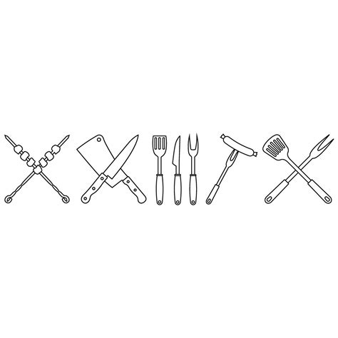 BBQ vector icon set. picnic illustration sign collection. steak symbol or logo. 25365310 Vector ...