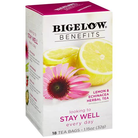 Bigelow® Benefits Lemon & Echinacea Herbal Tea Reviews 2019