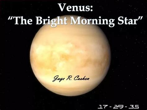 PPT - Venus: “The Bright Morning Star” PowerPoint Presentation - ID:2564872