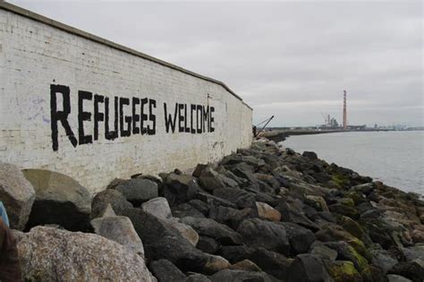 Refugees Welcome Graffiti on Wall EU - Amnesty International Ireland