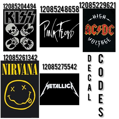 Bloxburg rock n roll decal – Artofit