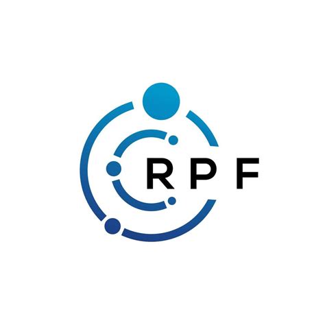 RPF letter technology logo design on white background. RPF creative ...