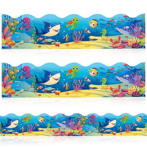 Buy 60 Ft Under The Sea Bulletin Board Borders 60 pcs, Ocean Themed ...