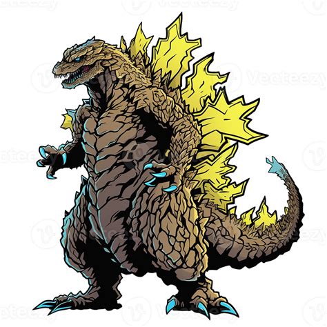 Godzilla isoliert auf transparent Hintergrund, generativ ai, Digital Illustration. 24701147 PNG