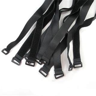 Black 10 Pcs 20x450MM Velcro Tie Down Straps Cam Buckle Wrap Band ...