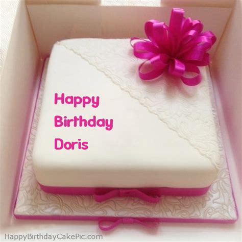 ️ Pink Happy Birthday Cake For Doris