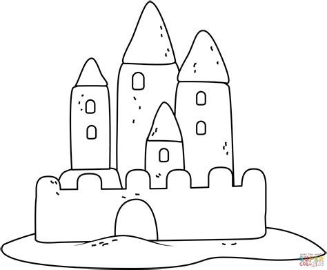 Sand Castle coloring page | Free Printable Coloring Pages