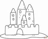 Sandcastle Coloring Pages sketch template