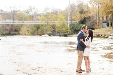 The Falls in Falls Park Engagement Session Downtown Greenville | Ryan ...