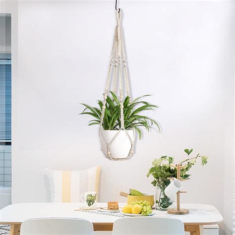 Europe Plant Hangers Indoor Hanging Planter Basket with Wood Beads Decorative - Walmart.com