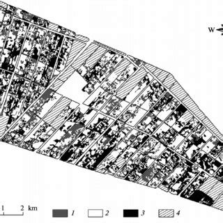 Map of the soil salinization trends in 1983–1989: (1) desalinization ...