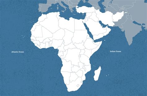 Blank Map Of Africa And Middle East