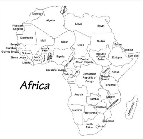 Printable Africa Map With Countries Labeled – Free download and print ...