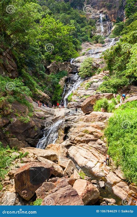 Ravana Falls near Ella editorial stock image. Image of scenic - 106784629