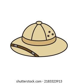 Pith Helmet Safari Hat Vector Illustration Stock Vector (Royalty Free) 2183323913 | Shutterstock