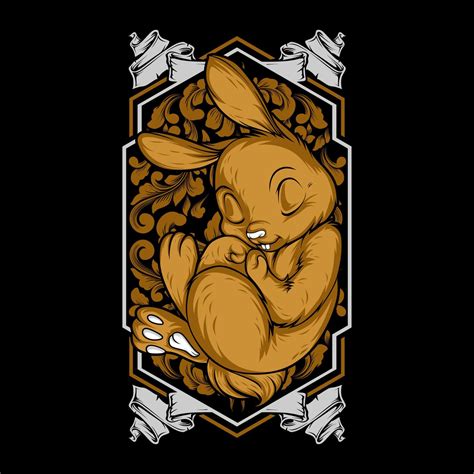 cute sleeping rabbit 4610006 Vector Art at Vecteezy