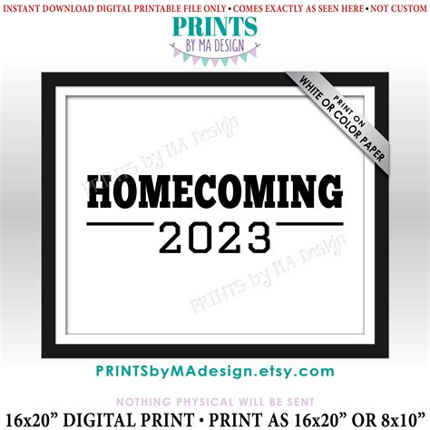 Homecoming 2023 Sign, High School Homecoming, 2023 College Homecoming ...