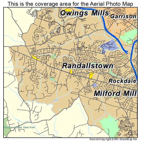 Aerial Photography Map of Randallstown, MD Maryland