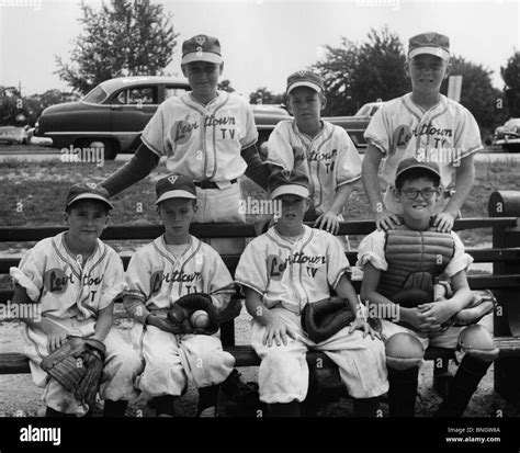 Little league baseball player Black and White Stock Photos & Images - Alamy