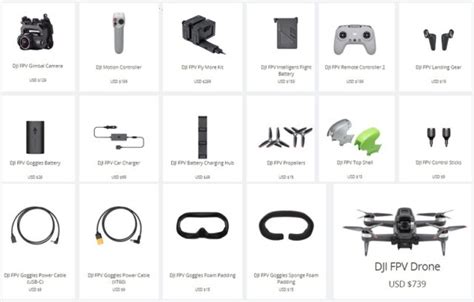 DJI FPV drone spare parts and accessories - First Quadcopter