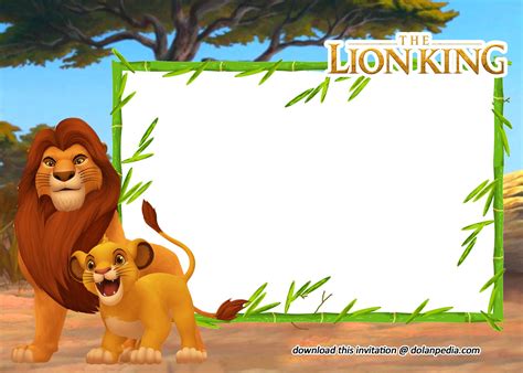 Free Printable Lion King Invitation Template | Lion king invitation ...