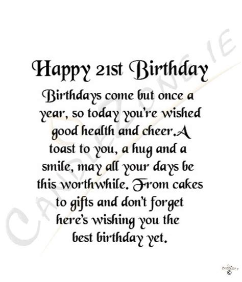 21st Birthday Quotes. QuotesGram | 21st birthday wishes, Happy 21st birthday quotes, 21st ...