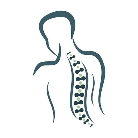 Diseño de logotipo quiropráctico ilustración vectorial columna vertebral humana dolor logotipo ...