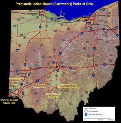 Ohio Indian Mounds Map - Map Of Farmland Cave