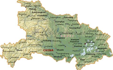 Hidden China GmbH - Map of Hubei Province, China