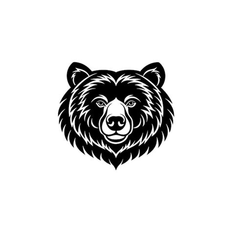 Bear head icon silhouette vector illustration | Premium AI-generated vector