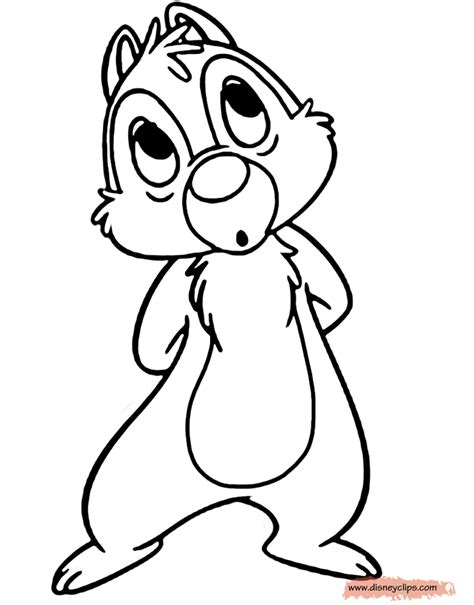 Chip and Dale Coloring Pages | Disneyclips.com