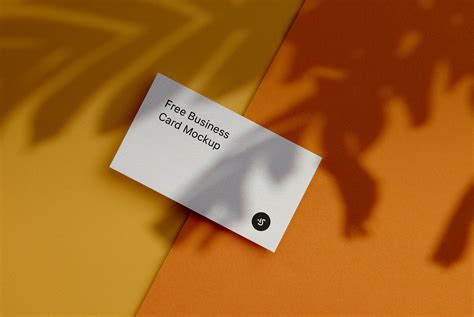 Mockup Showcasing Business Card with Overlaid Shadow Effect (FREE) | Resource Boy