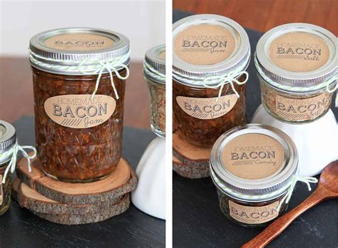 DIY Bacon gifts: bacon jam, bacon salt, and bacon candy - Snixy Kitchen