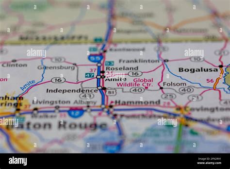 Amite Louisiana USA Shown on a Geography map or road map Stock Photo - Alamy