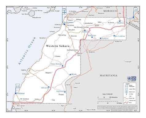 Geografía física del Sáhara Occidental - Africa