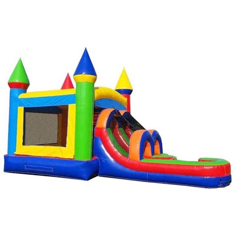 Modern Rainbow Water Slide Bounce House Combo - L&L Party Rental LLC ...