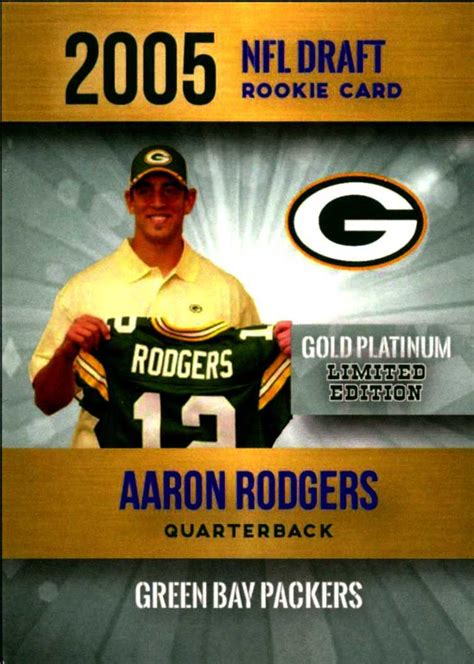 Aaron Rodgers 2005 Rookie Phenoms NFL Draft Rookie Card 1/2000 - Etsy