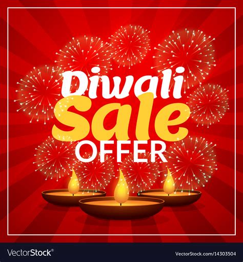 Diwali sale offer discount marketing template Vector Image