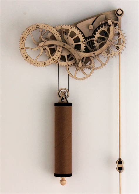 Abong DIY Laser Cut Wooden Wheeled Mechanical Pendulum Handcrafted Clock Kit | eBay