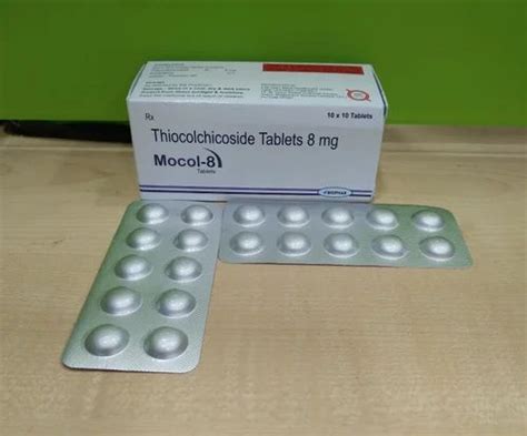 Thiocolchicoside 8 Mg Tablets at Rs 2700/box | Thiocolchicoside Tablet in Sas Nagar | ID ...