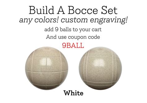 Custom Bocce White Ball - Etsy