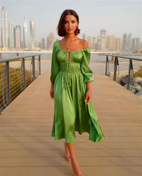 Green Glam … | Wedding guest outfit summer, Glam dresses, Trendy street style