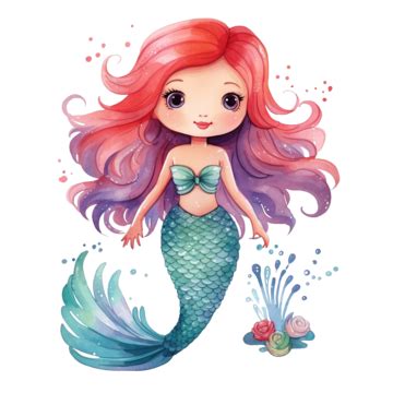 Cute Mermaid Illustration Mermaid Watercolor Mermaid Mermaid ...