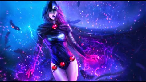 Desktop Wallpaper Raven, Teen Titans, Villain, Purple, Art, Hd Image ...