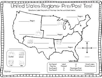 5 Regions Of The United States Worksheets
