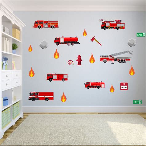 Fire Truck / Fire Engine Wall Stickers