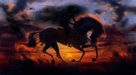 Horse Sunset Painting Artwork Wallpaper, HD Animals 4K Wallpapers ...