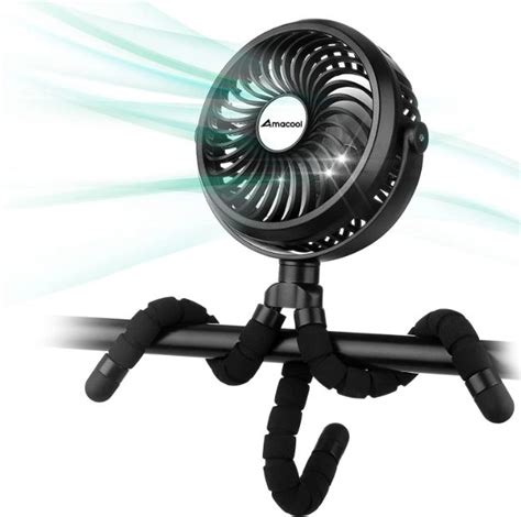 Amacool Stroller Fan Mini Portable Fan USB Personal Fan Long Working ...